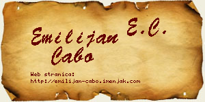 Emilijan Cabo vizit kartica